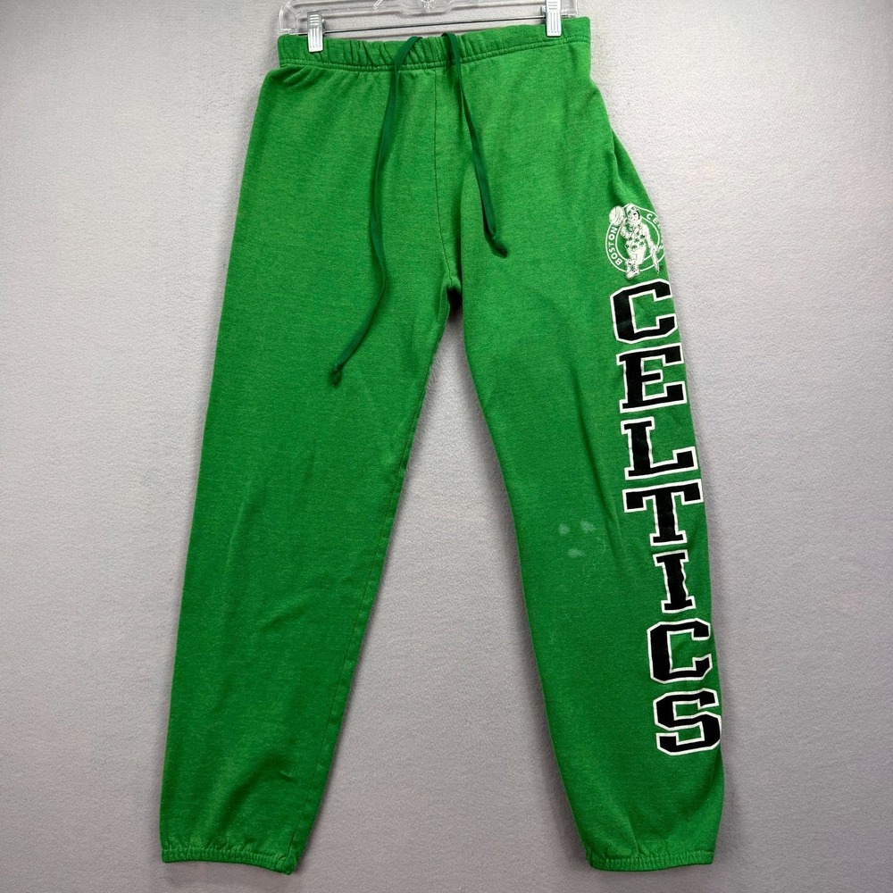 Vintage Boston Celtics Sweatpants Mens Medium 30x30* Green Logo 7 NBA Basketball